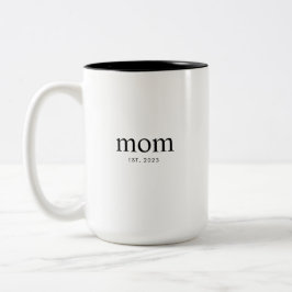 Caneca De Café Em Dois Tons Mom Established New Mom Gift