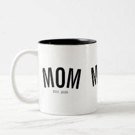 Caneca De Café Em Dois Tons Mom Established New Mom Gift