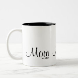 Caneca De Café Em Dois Tons Mom Established New Mom Gift