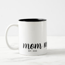 Caneca De Café Em Dois Tons Mom Established New Mom Gift
