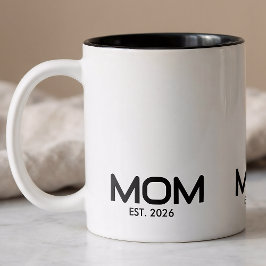 Caneca De Café Em Dois Tons Mom Established New Mom Gift 