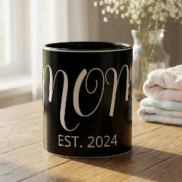 Caneca De Café Em Dois Tons Mom Established New Mom Gift