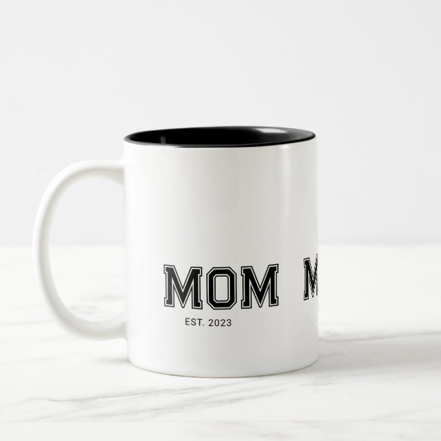 Caneca De Café Em Dois Tons Mom Established New Mom Gift Two-Tone Coffee (Esquerda)