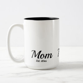 Caneca De Café Em Dois Tons Mom Established New Mom Gift Two-Tone Coffee Mug