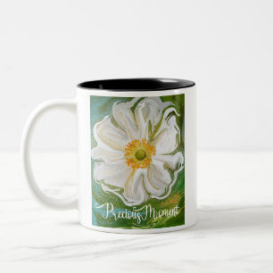 Caneca De Café Em Dois Tons Momento do precioso - Potência floral de anêmona