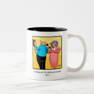 Caneca De Café Em Dois Tons Momentos do mais velho Dão de Humor Mug