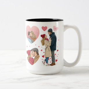 Caneca De Café Em Dois Tons Momentos Românticos Mug