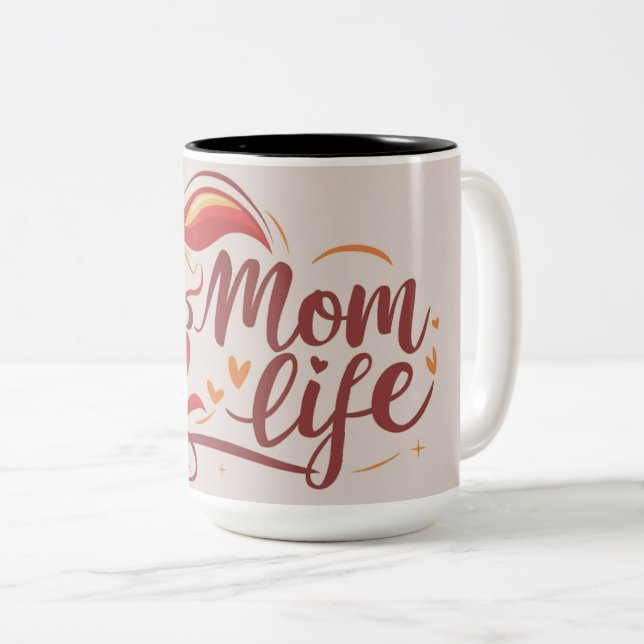 Caneca De Café Em Dois Tons Mon Life (Frente Esquerda)