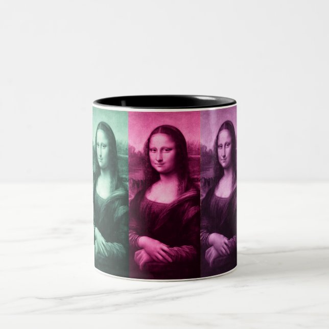 Caneca De Café Em Dois Tons Mona Lisa Green Pink Purple (Centro)