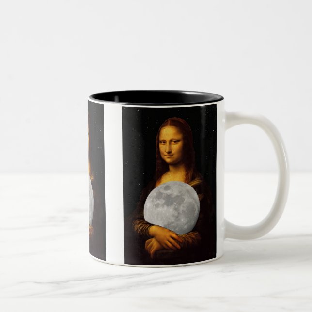 Caneca De Café Em Dois Tons Mona Moona Lisa (Direita)