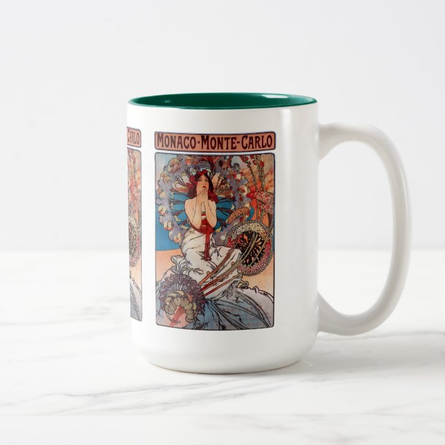 Caneca De Café Em Dois Tons Monaco Monte Carlo , Alfons Mucha (Direita)