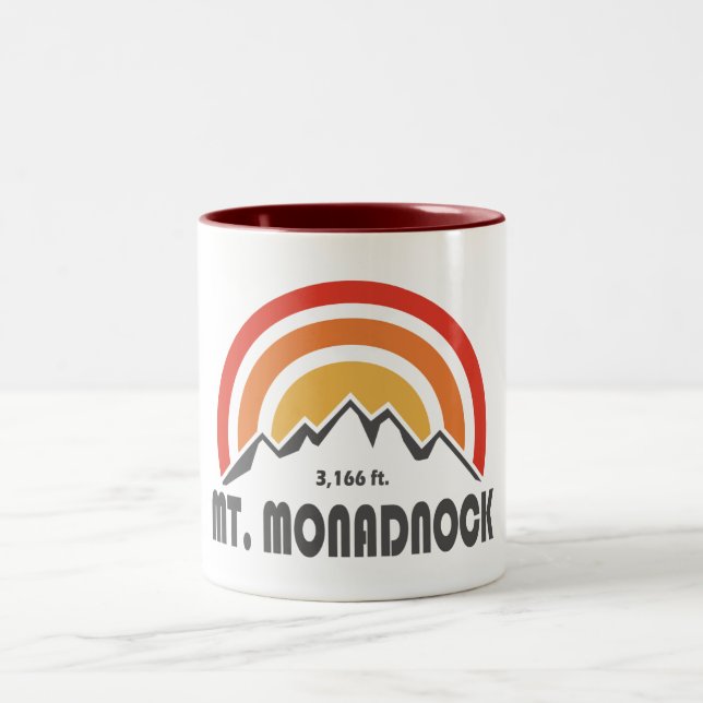 Caneca De Café Em Dois Tons Monadnock New Hampshire (Centro)