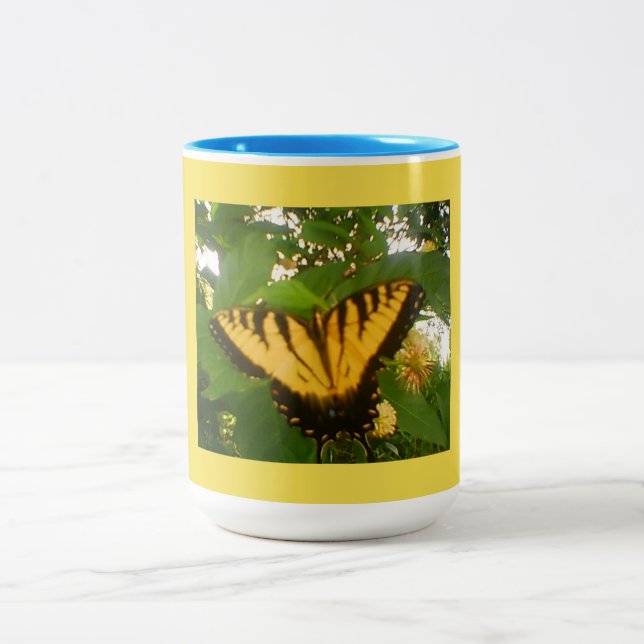 Caneca De Café Em Dois Tons Monarca Amarela (Centro)