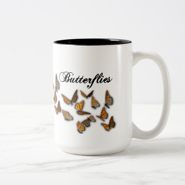 Caneca De Café Em Dois Tons Monarca Madness Butterfly Mug (Direita)