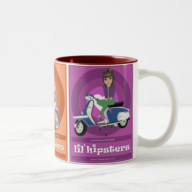 Caneca De Café Em Dois Tons Mondo Lambretta (Direita)