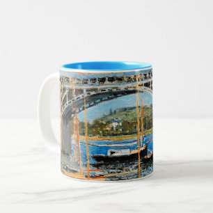 Caneca De Café Em Dois Tons Monet - A Ponte sobre o Sena,