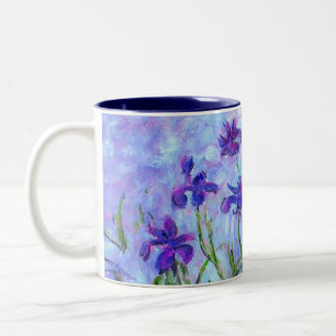 Caneca De Café Em Dois Tons Monet Lilac Irises
