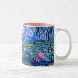 Caneca De Café Em Dois Tons Monet: Lírios Água 1919<br><div class="desc">Monet: Lírios de Água 1919 Impressionismo francês caneca de café trabalho de arte.</div>
