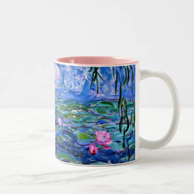 Caneca De Café Em Dois Tons Monet: Lírios Água 1919 (Direita)