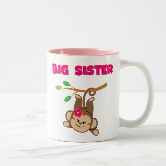 Caneca De Café Em Dois Tons Monkey Big Sister (Direita)