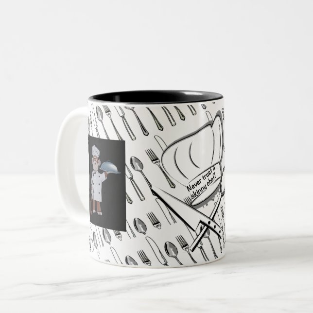Caneca De Café Em Dois Tons Monkey Chef Mug (Frente Esquerda)