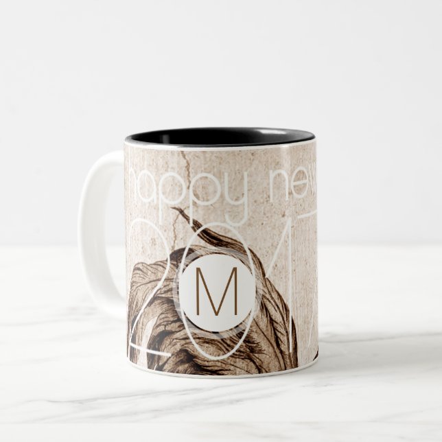 Caneca De Café Em Dois Tons Monograma - Ano 2017 (Frente Esquerda)