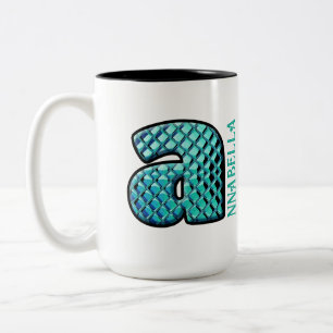 Caneca De Café Em Dois Tons monograma de vidro - a