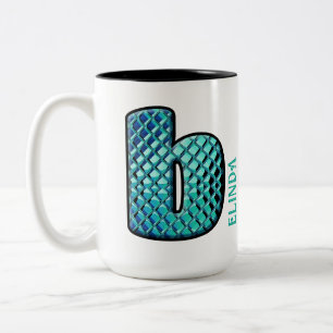 Caneca De Café Em Dois Tons monograma de vidro - b