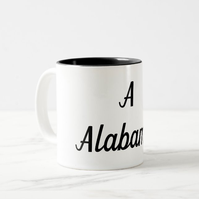 Caneca De Café Em Dois Tons Monograma do Alabama (Frente Esquerda)