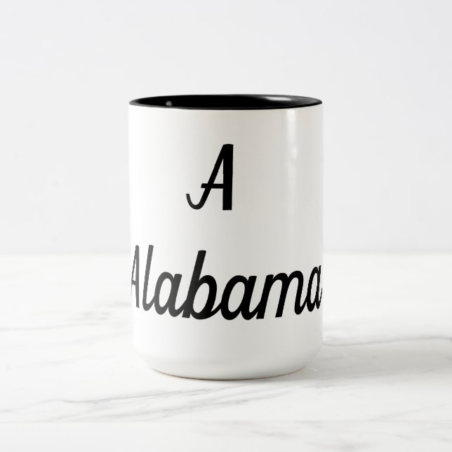 Caneca De Café Em Dois Tons Monograma do Alabama (Centro)