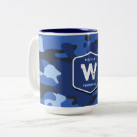 Monograma do Padrão do Exército Azul Camo
