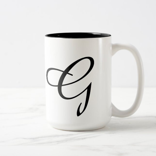 Caneca De Café Em Dois Tons Monograma-G (Direita)