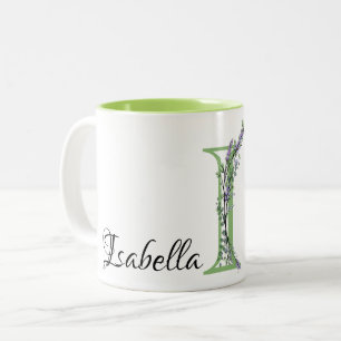 Caneca De Café Em Dois Tons Monograma I Lavanda Eucalyptus