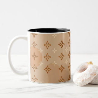 Caneca De Café Em Dois Tons Monograma Inspirado no Luxo