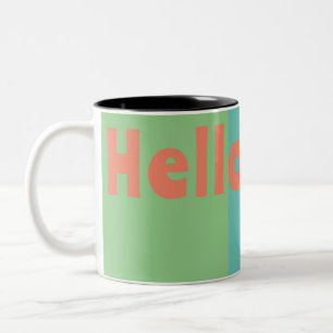 Caneca De Café Em Dois Tons Monograma personalizado de Pastel - Casa Moderna,