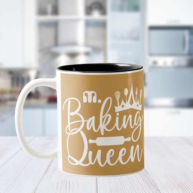 Caneca De Café Em Dois Tons Monogrão Personalizado Fazendo Mães Rainhas Presen (Criador carregado)