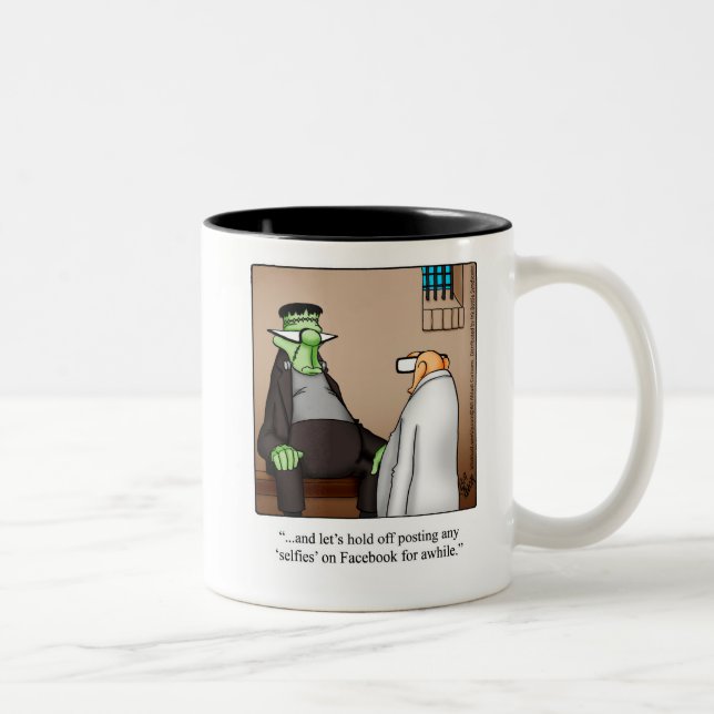Caneca De Café Em Dois Tons Monster Humor Mug "Spectickles" (Direita)