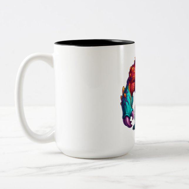 Caneca De Café Em Dois Tons Monstro Cromático do Inferno (Esquerda)