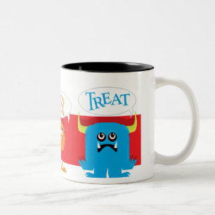 Caneca De Café Em Dois Tons Monstro da doçura ou travessura