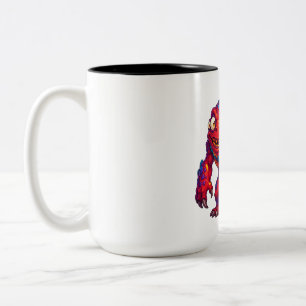 Caneca De Café Em Dois Tons Monstro de Bala de Neon
