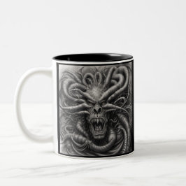 Caneca De Café Em Dois Tons Monstro de Metal Pesado
