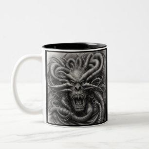Caneca De Café Em Dois Tons Monstro de Metal Pesado