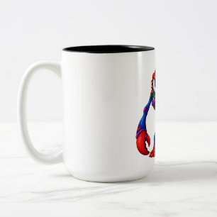 Caneca De Café Em Dois Tons Monstro de Um Olho Vibrante