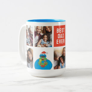 Caneca De Café Em Dois Tons Monstro dos Biscoitos de Natal Papai - Colagem d