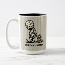 Caneca De Café Em Dois Tons Monstro Fofo Múmia Macaco de Meia Brinquedo Frase