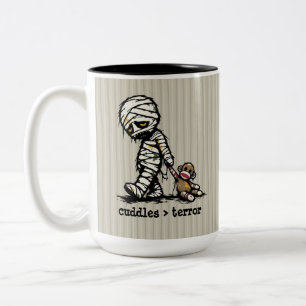 Caneca De Café Em Dois Tons Monstro Fofo Múmia Macaco de Meia Brinquedo Frase