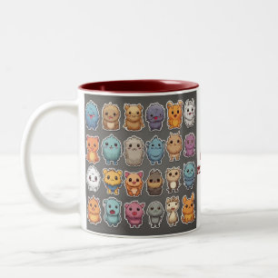 Caneca De Café Em Dois Tons Monstros