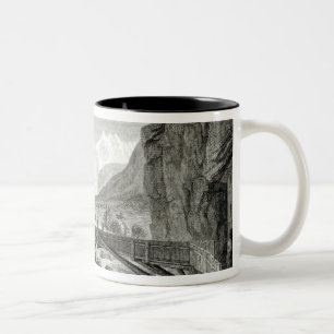 Caneca De Café Em Dois Tons Mont Blanc dos banhos de St. Didier
