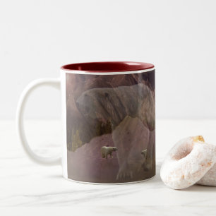 Caneca De Café Em Dois Tons Montanha do Urso Polar,