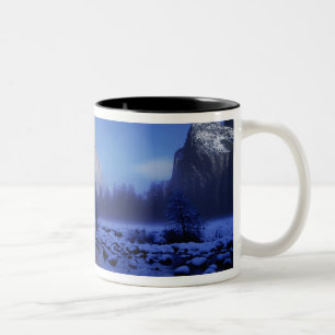 Caneca De Café Em Dois Tons Montanha El Capitan, Parque Nacional de Yosemite,